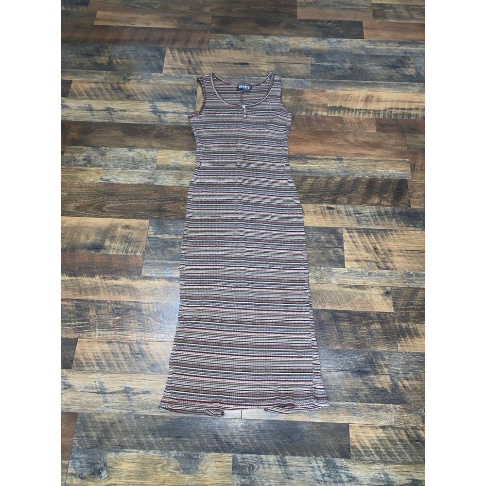 Vintage Tickets California Ribbed Bodycon Midi‎ Dress